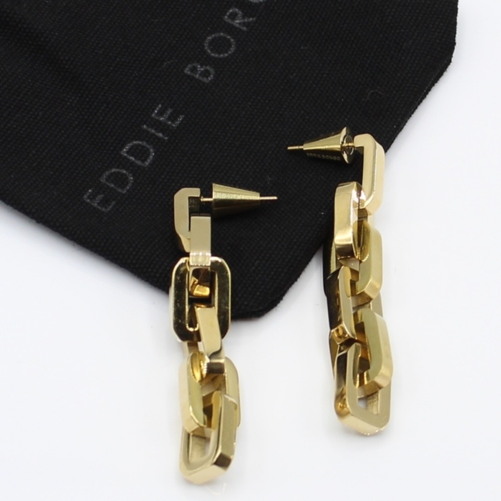 Eddie Borgo Gold Chain Link Earrings